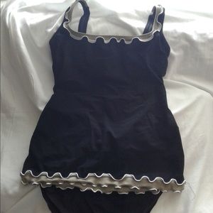Black two-piece swimsuit size large